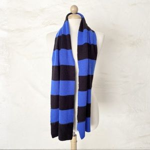 Nautica Blue and Black Wool Acrylic Scarf